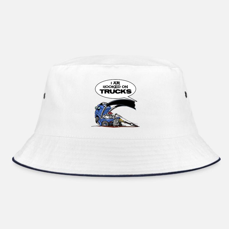 HookedOnTRUCKS-BLAU Bucket Hat