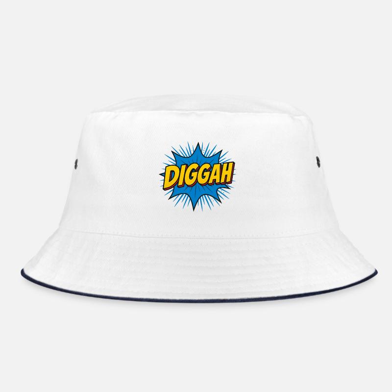 Comic-Style Dugout Schlagtext Bucket Hat