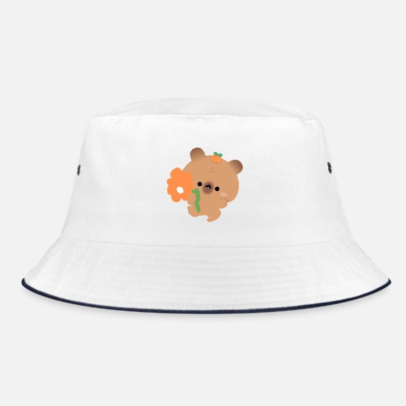 Romantic Capybara Bucket Hat