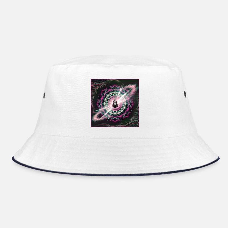 Neon Cosmic Guitar Explosion Bucket Hat