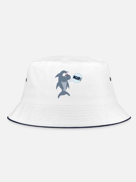 HAI MOIN HAMBURG - Bucket Hat - Weiß/Navy