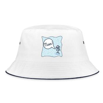 REGENWETTER HAMBURG MOIN - Bucket Hat - Weiß/Navy - Vorne