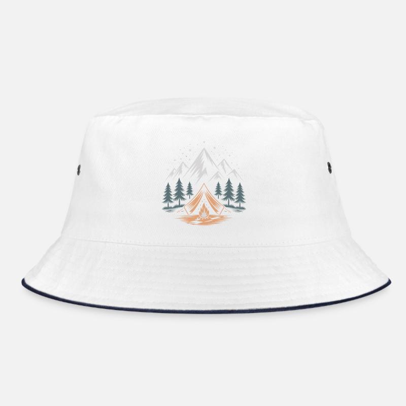 Bergabenteuer mit Lagerfeuer Bucket Hat