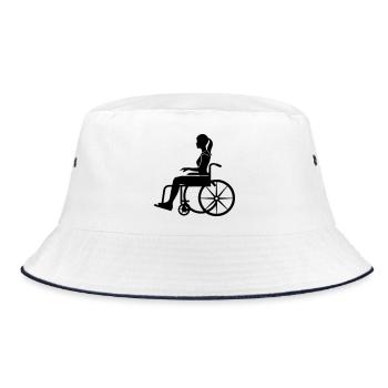 Fauteuil roulant Femme - Bob - blanc/marine - Devant