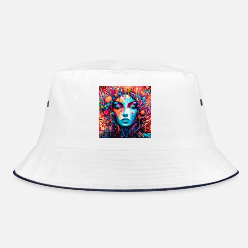 Psychedelisches Märchen-Porträt Bucket Hat