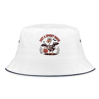 Just A Spooky Goose Halloween Silly Goose - Bucket Hat - white/navy - Front