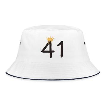 41 - Bucket Hat - white/navy - Front
