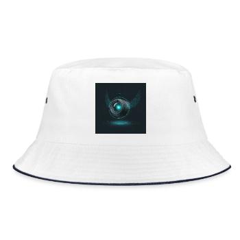 Vorlage_Redbubble - Bucket Hat - white/navy - Front