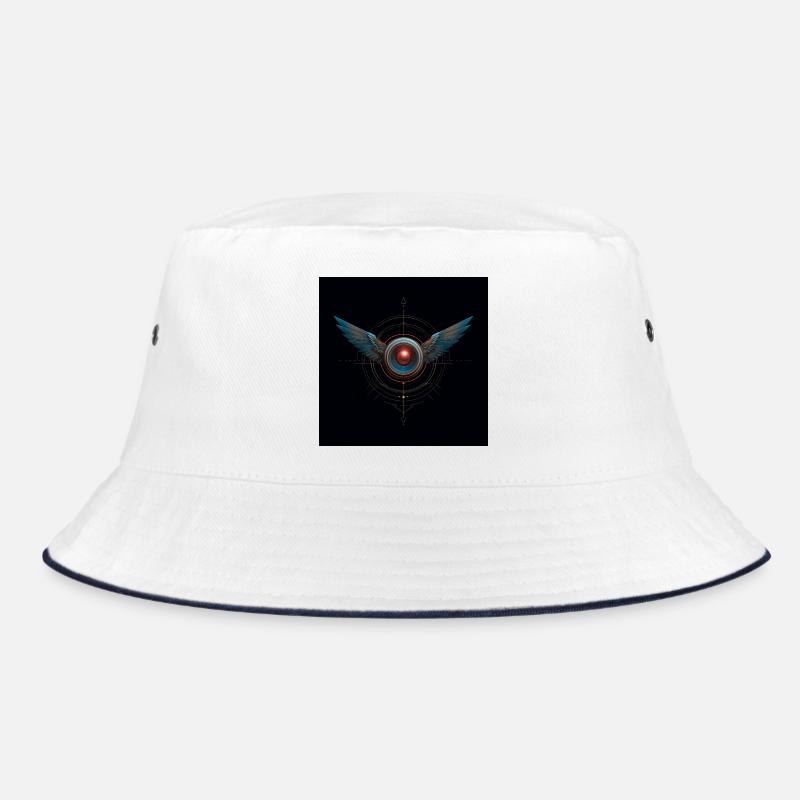 Futuristisches Winged Emblem – Techno Vision Bucket Hat