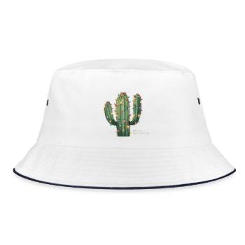 Christmas Cactus – Prickly but Festive - Bucket Hat - white/navy - Front