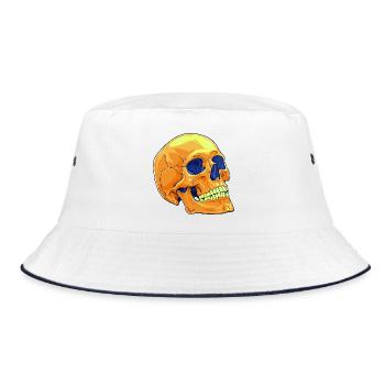 Totenkopf Skull - Bucket Hat - Weiß/Navy - Vorne