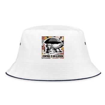 Control Is an Illusion Dog Art - Bucket Hat - white/navy - Front