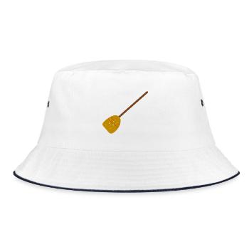 Sternenhexenbesen in Herbstfarben - Bucket Hat - Weiß/Navy - Vorne