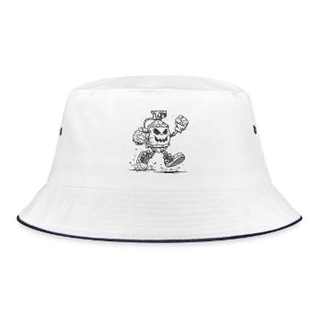Skull Grenade - Bucket Hat - white/navy - Front