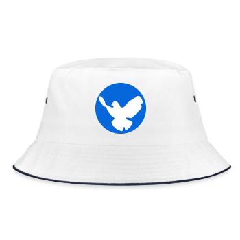 Dove of peace icon design - Bucket Hat - white/navy - Front