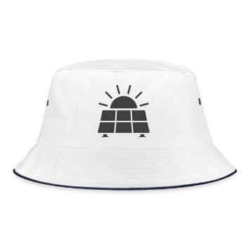 Icône de ligne d’énergie de panneau solaire - Bob - blanc/marine - Devant