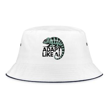 Cyber Chameleon - Bucket Hat - white/navy - Front
