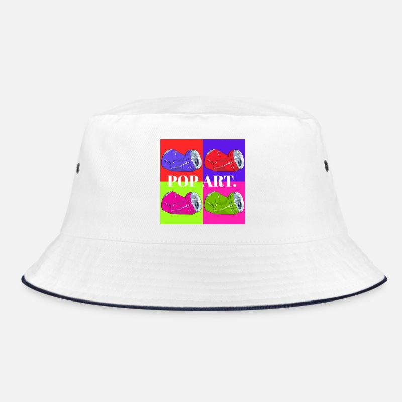 Pop Art Cola Dosen Design - Bob - blanc/marine