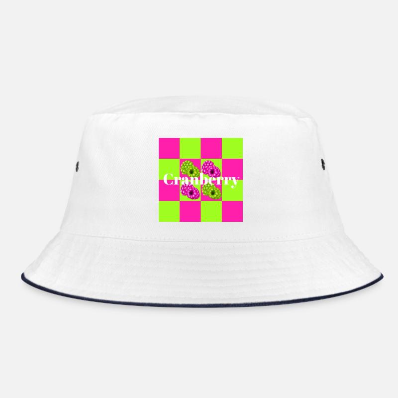 Beere & Farbenspiel Funkelndes Muster - Bucket Hat - Weiß/Navy