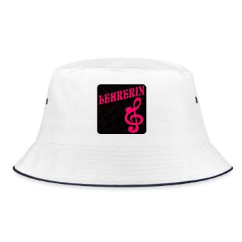 MUSIC TEACHER CATS - Bucket Hat - white/navy - Front