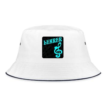 Teacher Music clef - Bucket Hat - white/navy - Front