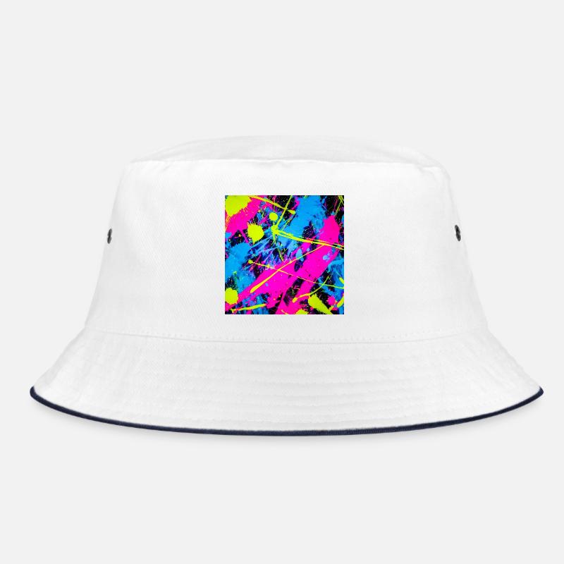 Abstract Neon Color Spot Bucket Hat