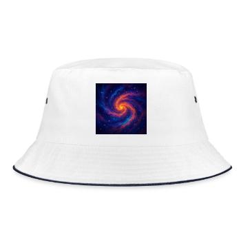 Galactic vortex in space - Bucket Hat - white/navy - Front