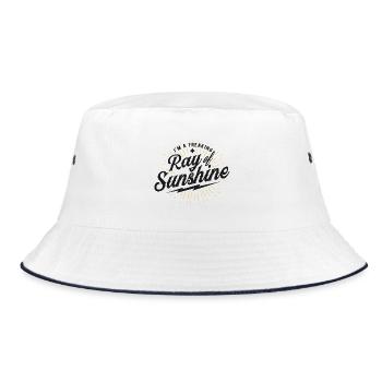 Freaking Ray of Sunshine Design - Bucket Hat - white/navy - Front