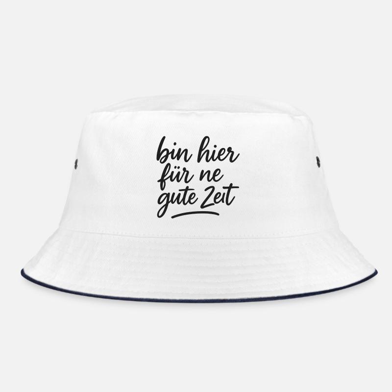 I'm here for a good time - Bucket Hat - white/navy