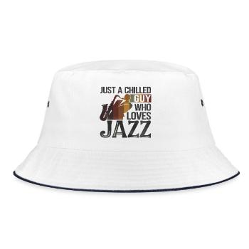 Design d’amateur de musique jazz réfrigéré - Bob - blanc/marine - Devant