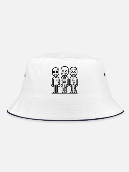 zombie_3 - Bucket Hat - Weiß/Navy