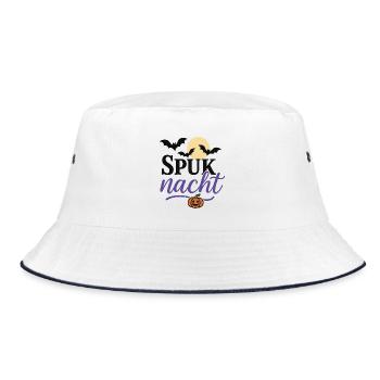 Haunted Night Halloween Design - Bucket Hat - white/navy - Front