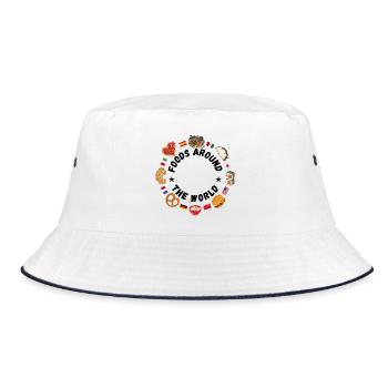 Food from all over the world - Bucket Hat - white/navy - Front