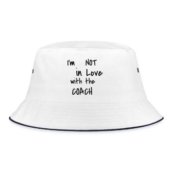 I'm not in love with the Coach - Bucket Hat - Weiß/Navy - Vorne