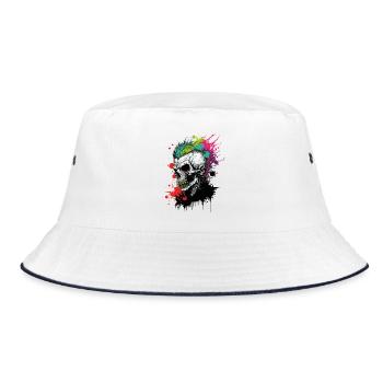 Rainbow Zombie Punk - Bucket Hat - white/navy - Front