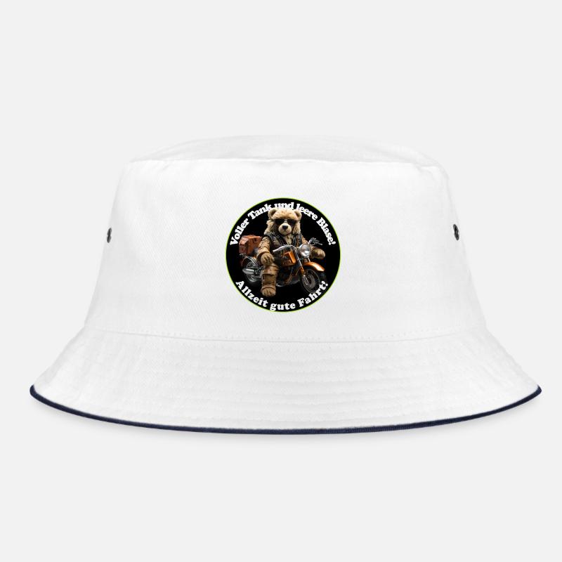 Abenteuer Teddy auf Motorrad Bucket Hat