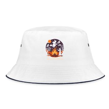 Walpurgis - Bucket Hat - white/navy - Front