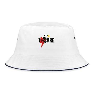 Design of Protest with Nuclear Smile - Bucket Hat - white/navy - Front