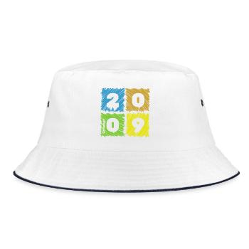 16. Geburtstag Farbige Patches since 10/2009 - Bucket Hat - white/navy - Front