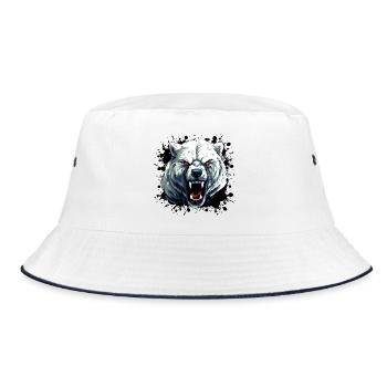 Polar Bear Polar Bear - Bucket Hat - white/navy - Front
