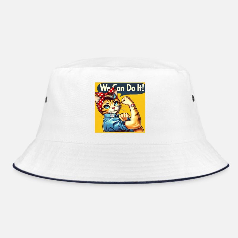 Empowered Kitty Rosie, Love Cats  Bucket Hat