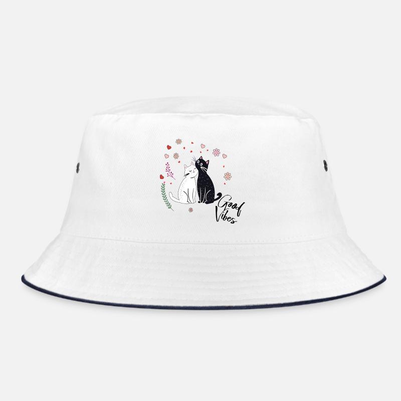 Chats joueurs avec des cœurs et des fleurs Bob
