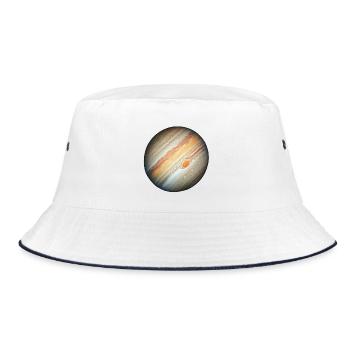 Jupiter & Giant Red Spot - Bucket Hat - white/navy - Front