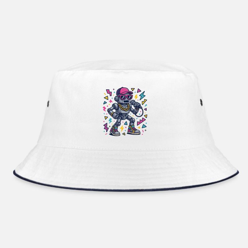 Roboter mit Hip-Hop Style und Farbdesign Bucket Hat