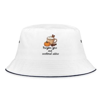 Pumpkin Advice - Bucket Hat - white/navy - Front