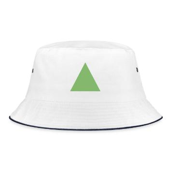 Abstract triangle design in pastel colors - Bucket Hat - white/navy - Front