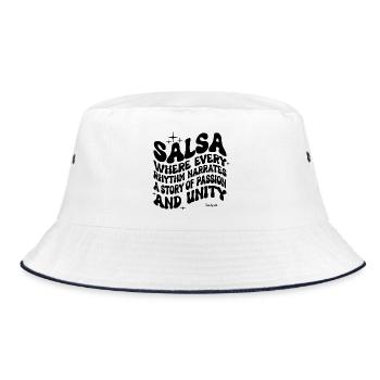 T-shirt pour les amateurs de salsa cubaine - Bob - blanc/marine - Devant
