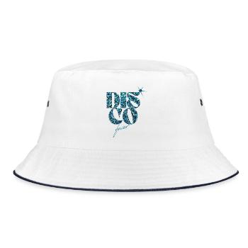Glitter Disco Fever Blue Design - Bucket Hat - white/navy - Front