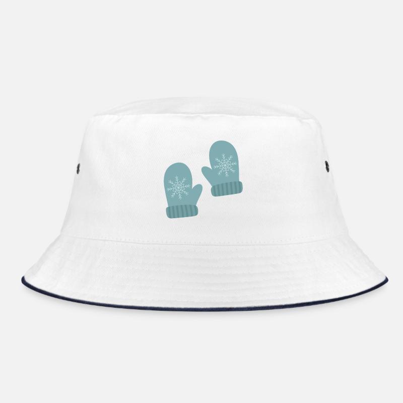 Winter Mittens Snowflake Design Bucket Hat