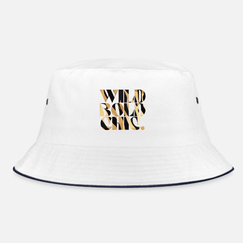 Wild Bold Chic Print Typografie Bucket Hat